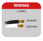 Amber Marker “Bullet” Style Cab LED Light with Housing – 19 Diodes